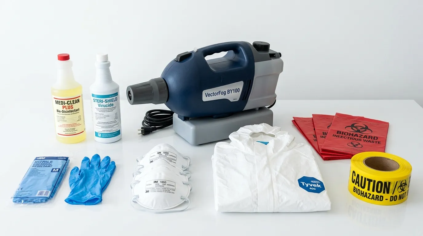 Professional biohazard remediation crew working in Clarendon Hills